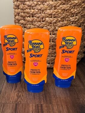 3/pack Banana Boat Sport Ultra SPF 30 Sunscreen Lotion, 8oz, 10/27